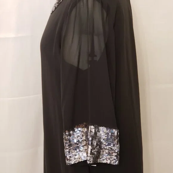 Ulla Popken Formal Black Sequin Dress, Size 16/18 - Picture 8 of 12